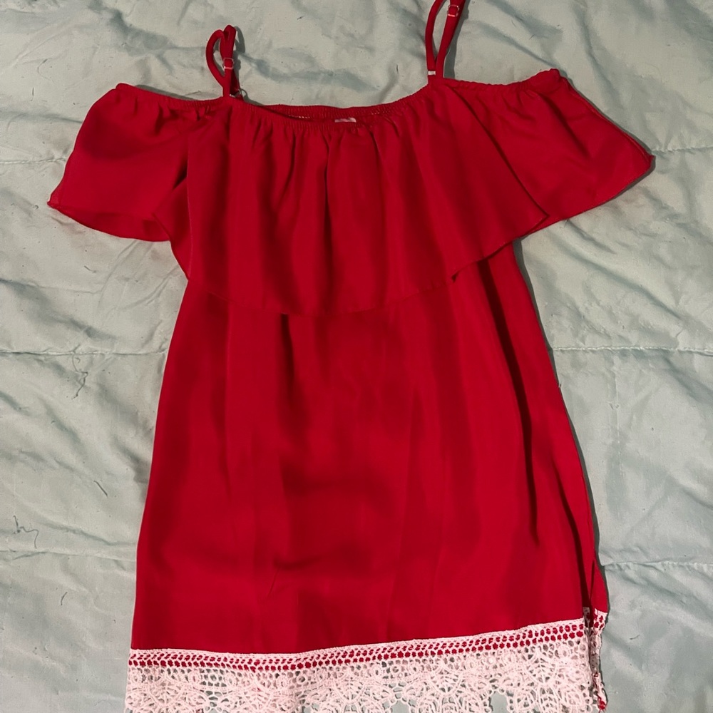 Off shoulder lace bottom top